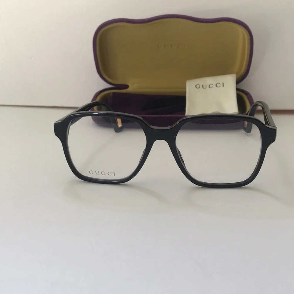 Gucci Men's GG0469O 001 Black Optical Glasses - Designer Frame